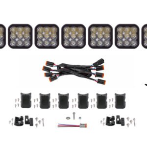 Diode Dynamics SS5 Sport Universal CrossLink 7-Pod Lightbar - White Driving