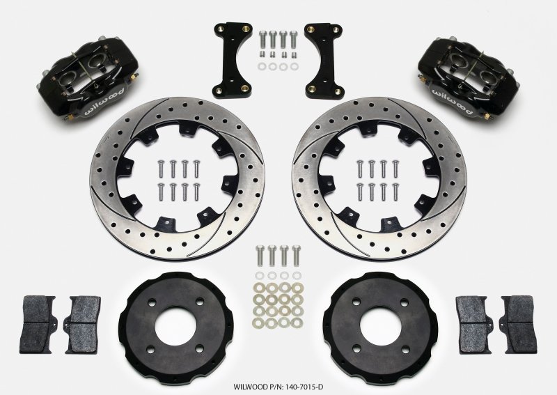 Wilwood Forged Dynalite Front Hat Kit 12.19in Drilled 2002 Mitsubishi Lancer