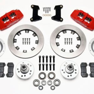 Wilwood Dynapro 6 Front Hub Kit 12.19in Red 74-80 Pinto/Mustang II Disc Spindle only
