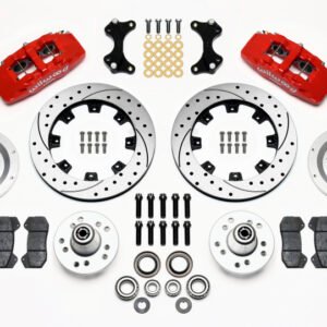 Wilwood Dynapro 6 Front Hub Kit 12.19in Drilled Red WWE ProSpindle