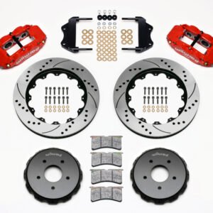 Wilwood Narrow Superlite 6R Front Hat Kit 14.00in Drilled Red 2004-2006 Pontiac GTO