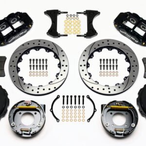 Wilwood Narrow Superlite 4R Rear P-Brk Kit 12.88in Drilled Chevy 12 Bolt-Spec 3.15in Brng Front mt
