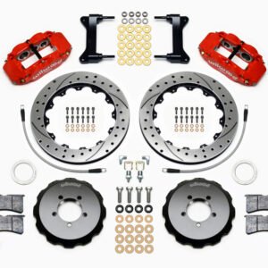 Wilwood Narrow Superlite 6R Front Hat Kit 12.88in Drill Red 2012-Up Toyota / Scion FRS w/ Lines
