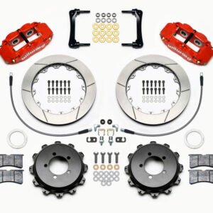 Wilwood Narrow Superlite 4R Rear Kit 12.88in Red 2008-2012 Subaru WRX w/Lines