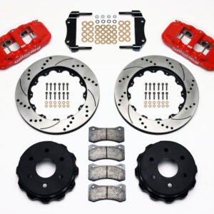 Wilwood AERO4 RearTruck Kit 14.25in Drill Red 1999-2010 GM 1500-SUV 2 Piston OE Caliper