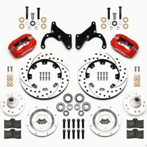 Wilwood Forged Dynalite Front Kit 12.19in Drilled Red 69-70 Impala Drum/Disc 69-82 Vette