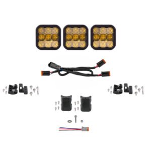 Diode Dynamics SS5 Sport Universal CrossLink 3-Pod Lightbar - Yellow Combo