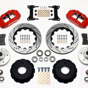 Wilwood Narrow Superlite 6R Front Hub Kit 14.00in Drill Red Chevy C-10 60-87 CPP Drop Spindle