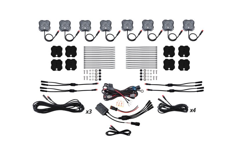 Diode Dynamics Stage Series RGBW LED Rock Light Kit (8-pack)