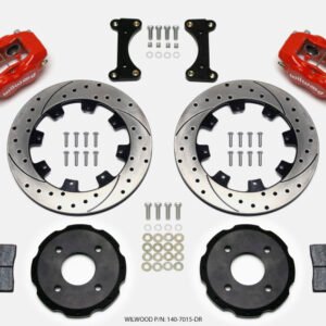 Wilwood Forged Dynalite Front Hat Kit 12.19in Drilled Red 2002 Mitsubishi Lancer