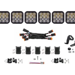 Diode Dynamics SS5 Sport Universal CrossLink 6-Pod Lightbar - White Driving