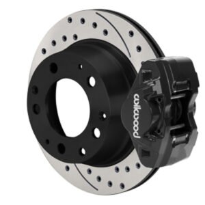 Wilwood 84-89 Porsche 911 D31 11.42in. Rear Brake Kit w/ Flex Lines - Drilled Rotors (Black)