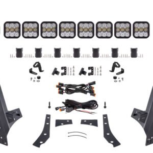 Diode Dynamics Jeep JK SS5 Sport CrossLink Windshield - White Combo Lightbar Kit