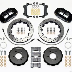 Wilwood Narrow Superlite 6R Front Hat Kit 12.88in Drilled 06-12 Volkswagen GTI w/ Lines