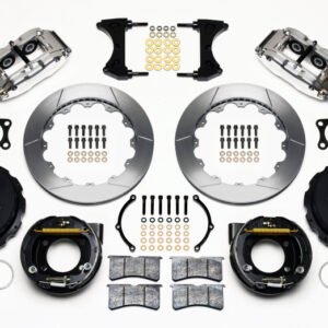 Wilwood Narrow Superlite 4R Rear P-Brk Kit 12.88in Polished Big Ford Old Style 2.36in Offset
