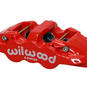 Wilwood Caliper-Aero6-L/H - Red 1.75/1.38/1.38in Pistons 1.25in Disc