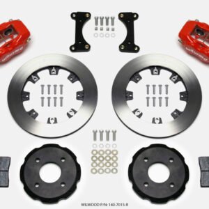 Wilwood Forged Dynalite Front Hat Kit 12.19in Drilled Red 2002 Mitsubishi Lancer