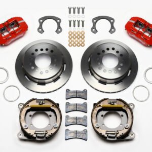 Wilwood Dynapro Low-Profile 11.00in P-Brake Kit - Red Ford 8.8 Special w/2.50in Offset-5 Lug
