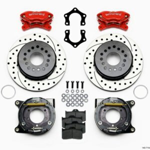 Wilwood Forged Dynalite P/S P-B Kit Drilled-Red Mopar/Dana 2.36in Off w/Snap Ring Bearing