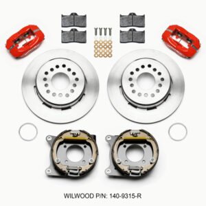 Wilwood Forged Dynalite P/S Park Brake Kit Red 12 Bolt 2.75in offset Staggered Shock