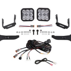 Diode Dynamics 17-20 Ford Raptor SS5 Bumper LED Pod Light Kit - Pro White Combo