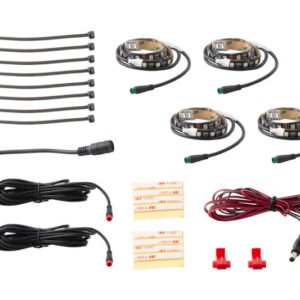 Diode Dynamics RGBW Footwell Strip Kit 4pc Multicolor