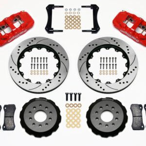 Wilwood AERO6 Front Hat Kit 14.00 Drilled Red 2005-2014 Mustang