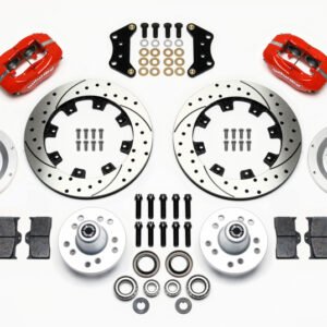 Wilwood Forged Dynalite Front Kit 12.19in Drill-Red Magnum Force Drop Spindle