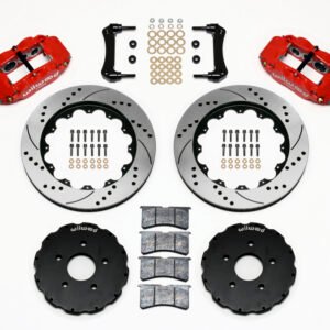 Wilwood Narrow Superlite 6R Front Hat Kit 14.00in Drill Red 2005-up Corvette C6