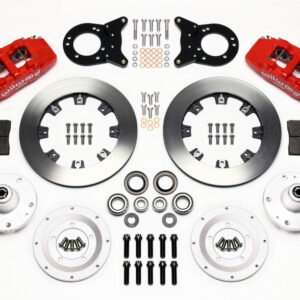 Wilwood Dynapro 6 Front Hub Kit 12.19in Red 1965-1969 Mustang Disc & Drum Spindle