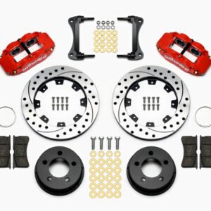 Wilwood Narrow Superlite 4R Front Kit 12.19in Drilled Red 87-89 Jeep YJ
