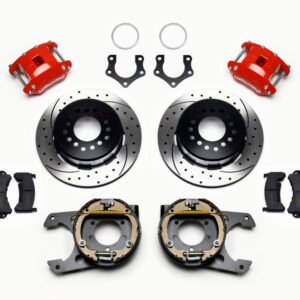 Wilwood D154 P/S P-B Kit Drilled-Red Mopar/Dana 2.36in Off w/Snap Ring Bearing