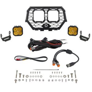 Diode Dynamics 14-18 Polaris RZR XP Stage Series LED Grille Kit - Pro Yellow Fog