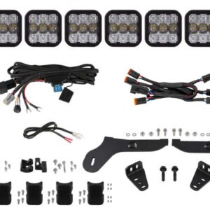 Diode Dynamics 17-20 Ford Raptor SS5 Grille CrossLink Lightbar Kit - Pro White Combo