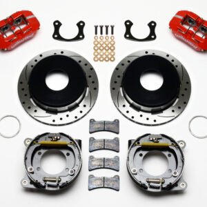 Wilwood Dynapro Low-Profile 11.00in P-Brake Kit Drill-Red New Big Ford 2.50in Offset