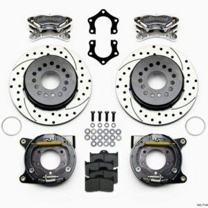 Wilwood Forged Dynalite P/S P-B Kit Drilled Polished Mopar/Dana 2.36in Off w/Snap Ring Bearing