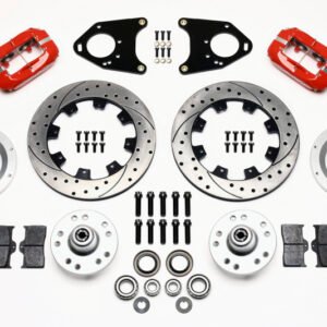 Wilwood Forged Dynalite Front Kit 12.19in Drilled Red 71-80 Pinto/Mustang II Disc & Drum