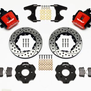 Wilwood Combination Parking Brake Rear Kit 11.00in Drilled Red Civic / Integra Drum 2.46 Hub Offset