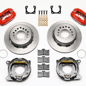 Wilwood Forged Dynalite P/S Park Brake Kit Red Chevy 12 Bolt-Spec 3.15in Bearing