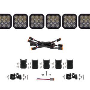 Diode Dynamics SS5 Pro Universal CrossLink 6-Pod Lightbar - White Driving