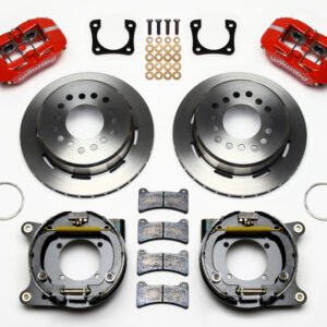 Wilwood Dynapro Low-Profile 11.00in P-Brake Kit - Red Chevy 12 Bolt Spcl 2.81in Offset