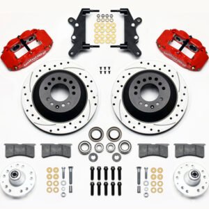 Wilwood Narrow Superlite 6R Frt Hub & 1PC Rtr Kit 12.88in Drilled -Red 60-68 Ford/Mercury Full Size