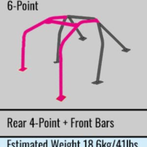 Cusco D1 Chromoly 2/4 Passenger 6pt Thru Dash Roll Cage 99-06 Toyota Celica ZZT230/231 (w/o Sunroof)