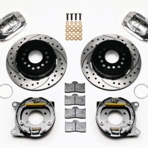 Wilwood Forged Dynalite P/S P-B Kit Drilled Polished Ford 8.8 w/2.5in Offset-5 Lug