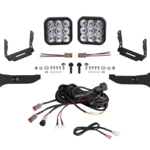 Diode Dynamics 17-20 Ford Raptor SS5 Bumper LED Pod Light Kit - Pro White Driving
