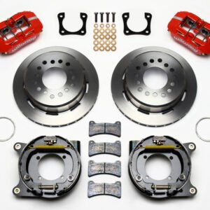 Wilwood Dynapro Low-Profile 11.00in P-Brake Kit - Red Chevy 12 Bolt Spcl 2.81in Off Stag Mount
