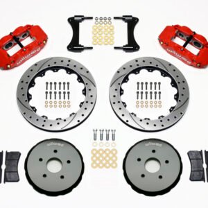 Wilwood Narrow Superlite 6R Front Hat Kit 12.88in Drilled Red 2008 Toyota Matrix