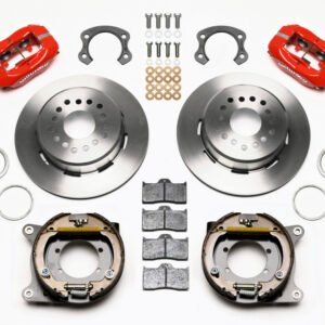 Wilwood Forged Dynalite P/S Park Brake Kit Red Ford 8.8 Special w/2.50in Offset-5 Lug