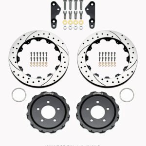 Wilwood Pro-Matrix Rear Kit Drilled 05-12 Mustang GT (2pc Hat/Rtr)
