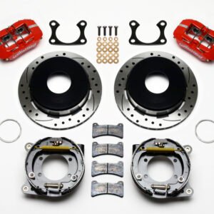 Wilwood Dynapro Low-Profile 11.00in P-Brake Kit Drill-Red Big Ford 2.36in Offset Currie